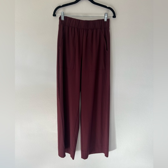 Beyond Yoga Easy Wide Leg Pull-On Pant 31" In Dark Cherry Size Small - Picture 3 of 8